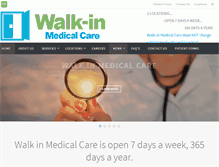 Tablet Screenshot of justwalkinmedicalcare.com